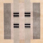 9’x9’ Contemporary Tan Tibetan Wool Hand-Knotted Rug - Image 2