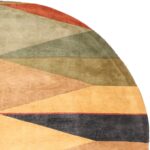 9’x9' Contemporary Green Tibet Wool Hand-Knotted Rug - Image 3