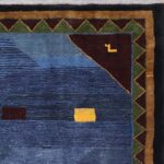 6'8"x10'3" Traditional Persian Gabbeh Blue Wool Hand-Knotted Rug - Image 2