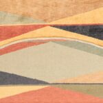 9’x9' Contemporary Green Tibet Wool Hand-Knotted Rug - Image 4