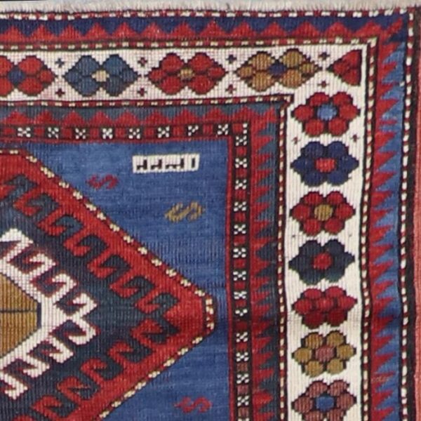3’9”x6’8” Traditional Persian Tribal Blue & Red Wool Hand-Knotted Rug - Direct Rug Import | Rugs in Chicago, Indiana,South Bend,Granger
