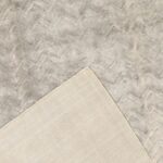 5’x8’ Transitional Silver Bamboo Silk Hand-Knotted Rug - Image 4