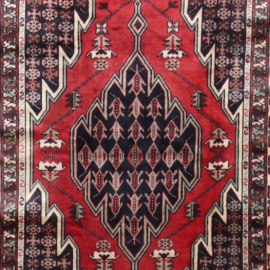 4’3”x6’5” Traditional Persian Red Wool Hand-Knotted Rug - Direct Rug Import | Rugs in Chicago, Indiana,South Bend,Granger