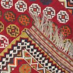 5’6”x8’10” Persian Kilim Red Wool Hand-Knotted Rug - Image 4