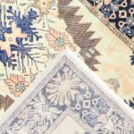 4’x6’7” Traditional Persian Saraband Ivory Wool Hand-Knotted Rug - Image 4