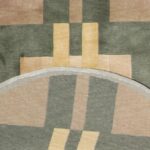 5’x5’ Contemporary Brown Tibetan Wool Hand-Knotted Rug - Image 4