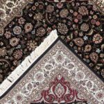 5’1”x5’1” Traditional Black Wool Hand-Knotted Rug - Image 4