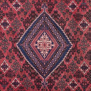 7'9"x11'2" Traditional Persian Gholtak Red Wool Hand-Knotted Rug