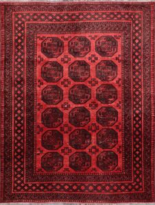 7’5”x9’10” Persian Traditional Red Wool Hand-Knotted Rug