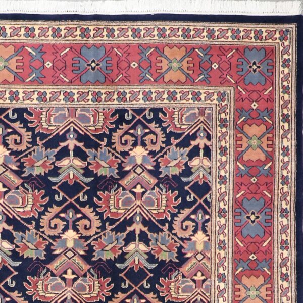 8’5”x11’5” Traditional Navy & Pink Wool Hand-Knotted Rug - Direct Rug Import | Rugs in Chicago, Indiana,South Bend,Granger