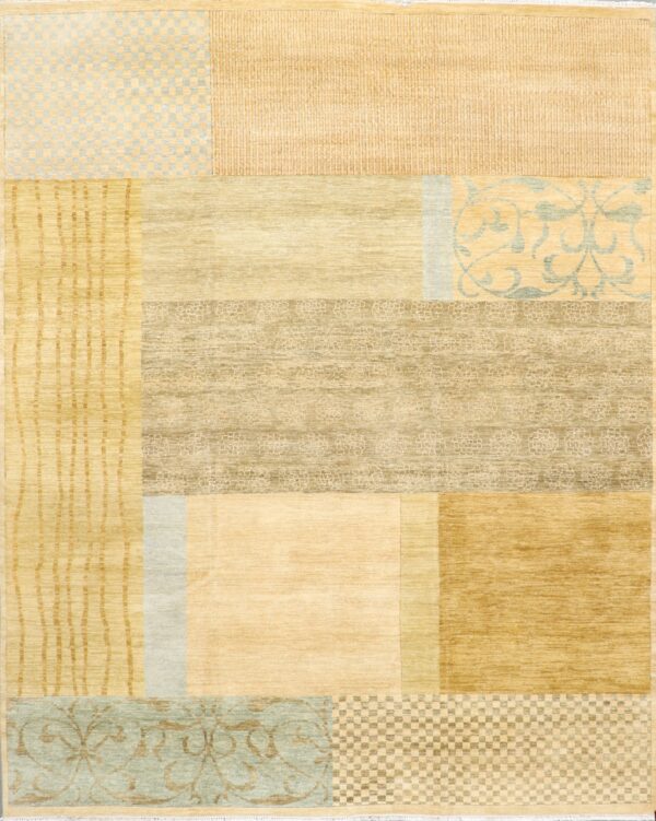 7’11”x9’10” Decorative Tan Wool Hand-Knotted Rug - Direct Rug Import | Rugs in Chicago, Indiana,South Bend,Granger