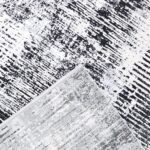 7’8”x11’1” Contemporary Gray Wool & Silk Hand-Finished Rug - Image 4