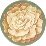 6’5”x6’5” Decorative Green & Tan Wool Hand-Finished Round Rug - Direct Rug Import | Rugs in Chicago, Indiana,South Bend,Granger