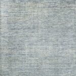 8'x10'1" Contemporary Blue Wool Hand-Knotted Rug