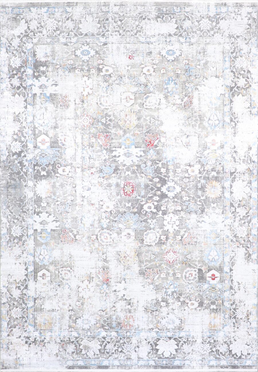 7’9”x9’10” Transitional Gray Wool & Silk Hand-Finished Rug - Direct Rug Import | Rugs in Chicago, Indiana,South Bend,Granger