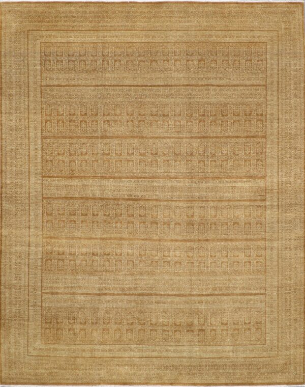 7’11”x9’10” Decorative Tan& Light Brown Wool Hand-Knotted Rug - Direct Rug Import | Rugs in Chicago, Indiana,South Bend,Granger