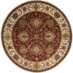 9’8”x9'8" Decorative Red Wool Hand-Knotted Rug