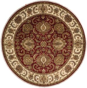 9’8”x9'8" Decorative Red Wool Hand-Knotted Rug