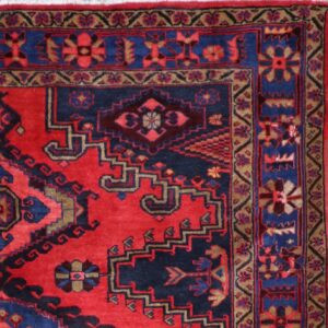 7'5"x10'7" Persian Tribal Red Wool Hand-Knotted Rug