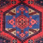 7'5"x10'7" Persian Tribal Red Wool Hand-Knotted Rug - Image 3