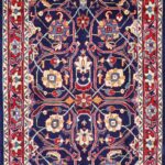 3’11”x13’4” Traditional Navy Persian Wool Hand-Knotted Runner