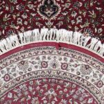 4’x6’ Traditional Red Wool Hand-Knotted Oval Rug - Image 4