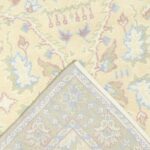 5’5”x8’8” Decorative Ivory Wool Hand-Knotted Rug - Image 4