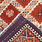 5’2”x9’2” Persian Kilim Rust Wool Hand-Knotted Rug - Image 4