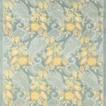 5’x8’ Contemporary Green Tibet Wool & Silk Hand-Knotted Rug