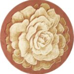 6’8”x6’8” Decorative Salmon & Tan Wool Hand-Finished Round Rug - Direct Rug Import | Rugs in Chicago, Indiana,South Bend,Granger