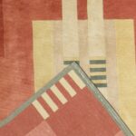 5’7”x8’6” Decorative Orange Tibet Wool Hand-Knotted Rug - Image 4