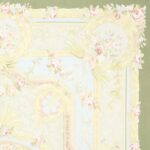 9’x12’4’ Aubusson Green Silk Hand-Knotted Rug - Image 3