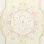 9’x12’4’ Aubusson Green Silk Hand-Knotted Rug - Image 2