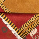 8'1"x10'1" Contemporary Tibetan Red Wool Hand-Knotted Rug - Image 5