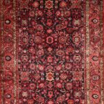 7'2"x10'8"Traditional Persian Red Wool Hand-Knotted Rug