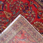 5’5”x6’2” Persian Sarouk Red Wool Hand-Knotted Rug - Image 4