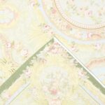 9’x12’4’ Aubusson Green Silk Hand-Knotted Rug - Image 4