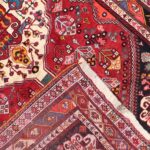 4’9”x8’9” Persian Shiraz Traditional Red Wool Hand-Knotted Rug - Image 4
