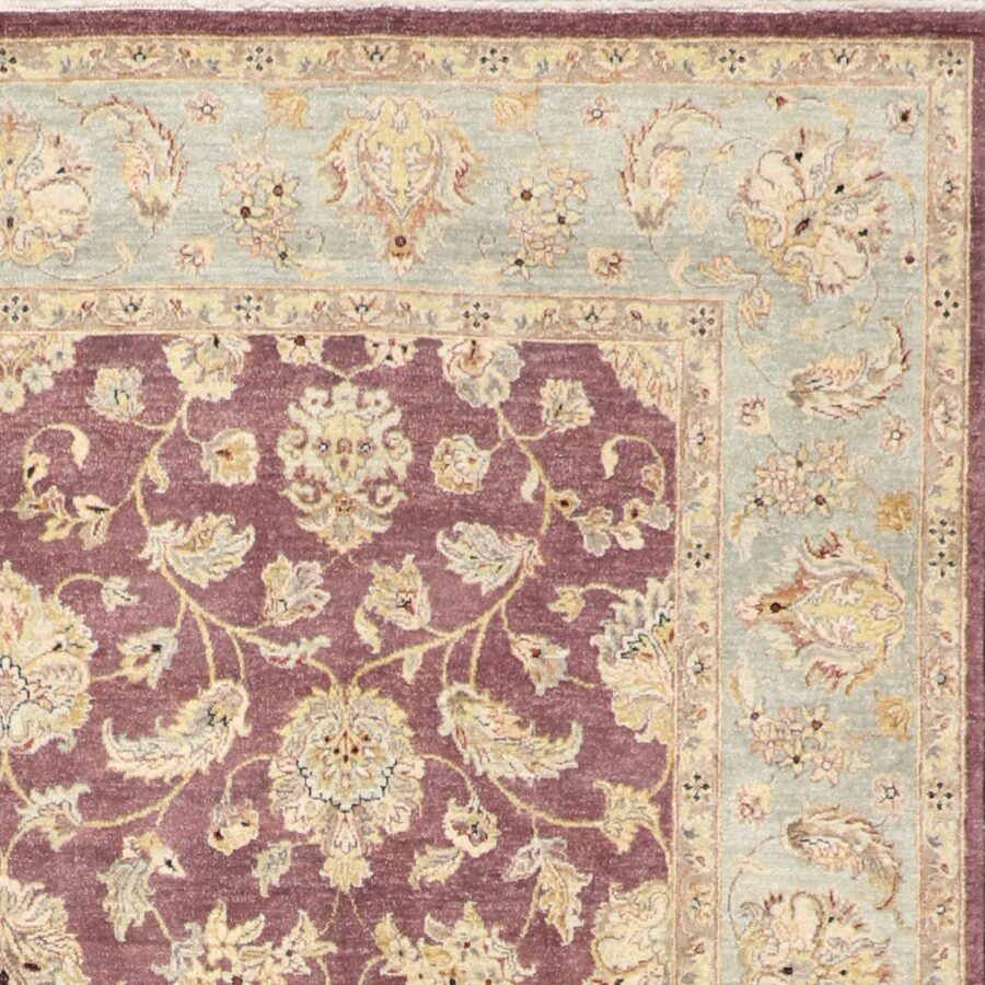 8’10”x12’ Traditional Purple & Tan Wool Hand-Knotted Rug - Direct Rug Import | Rugs in Chicago, Indiana,South Bend,Granger