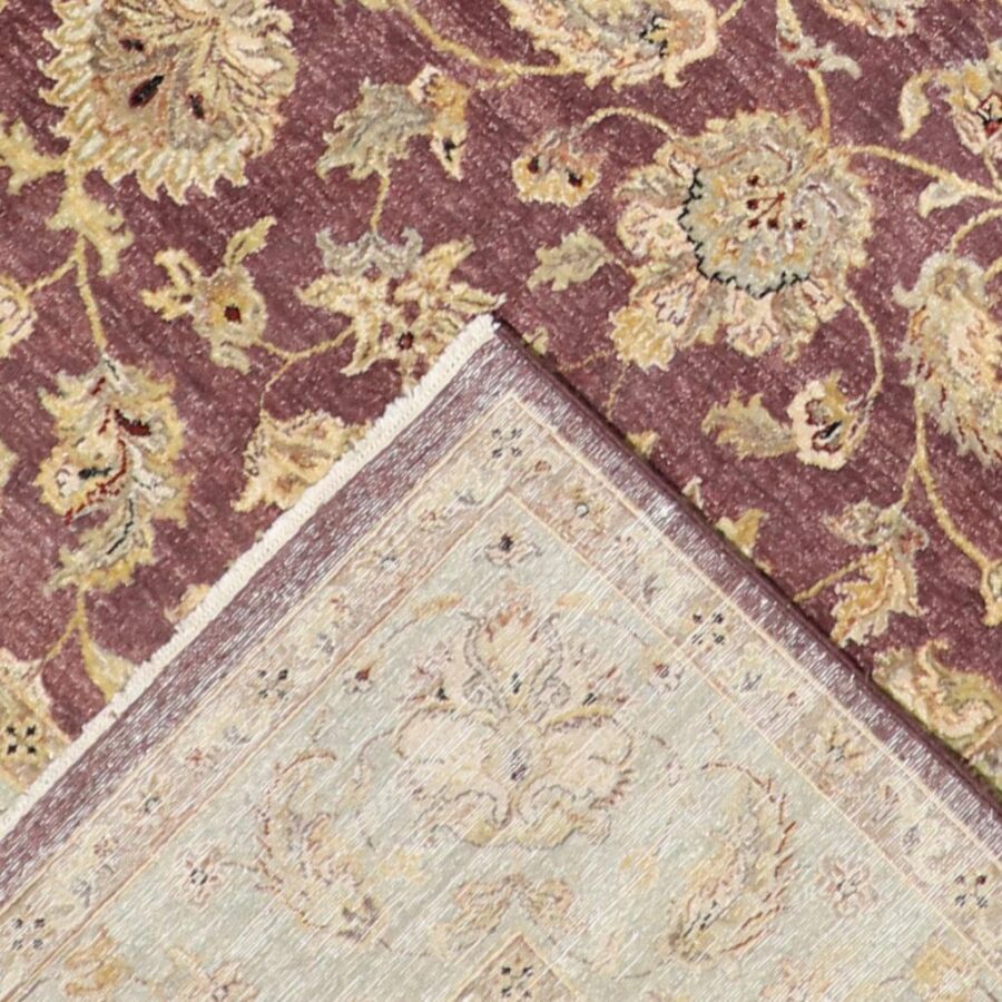 8’10”x12’ Traditional Purple & Tan Wool Hand-Knotted Rug - Direct Rug Import | Rugs in Chicago, Indiana,South Bend,Granger