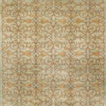 7’4”x9’5” Classic Overall Transitional Green Wool Hand-Knotted Rug - Direct Rug Import | Rugs in Chicago, Indiana,South Bend,Granger