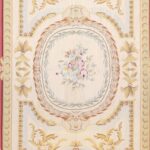 8’11”x12’2” Aubusson Ivory Wool Hand-Knotted Rug - Image 3