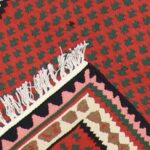 3’x5’8” Persian Kilim Orange Wool Hand-Knotted Rug - Image 4