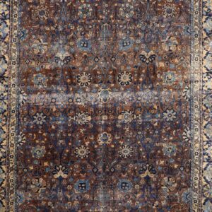 5’9”x17’3” Traditional Rust-Brown Persian Antique Wool Hand-Knotted Rug
