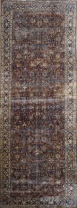 5’9”x17’3” Traditional Rust-Brown Persian Antique Wool Hand-Knotted Rug