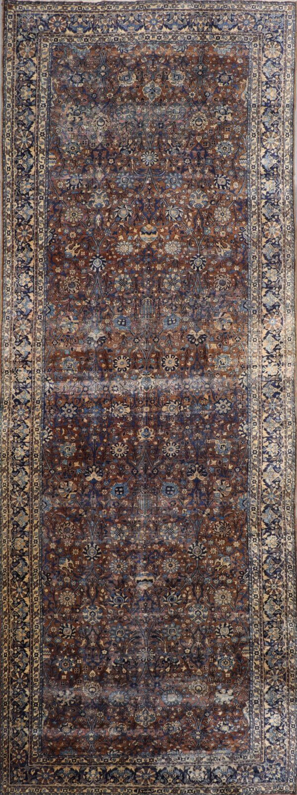 5’9”x17’3” Traditional Rust-Brown Persian Antique Wool Hand-Knotted Rug - Direct Rug Import | Rugs in Chicago, Indiana,South Bend,Granger