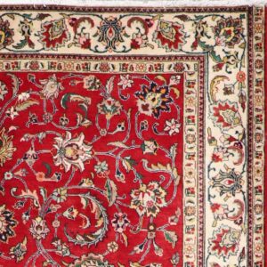 7’2”x10’4” Persian Traditional Red Wool Hand-Knotted Rug
