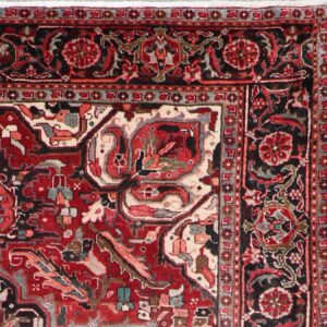 7'5"x11'4" Traditional Persian Serapi Red Wool Hand-Knotted Rug
