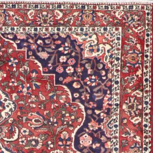 7'x10'1" Persian Kashan Red Wool Hand-Knotted Rug