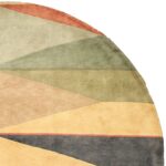 9’3”x9'3" Contemporary Green Tibet Wool Hand-Knotted Rug - Image 3